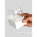 Taza de vidrio creativo de 350 ml de caja de leche creativa